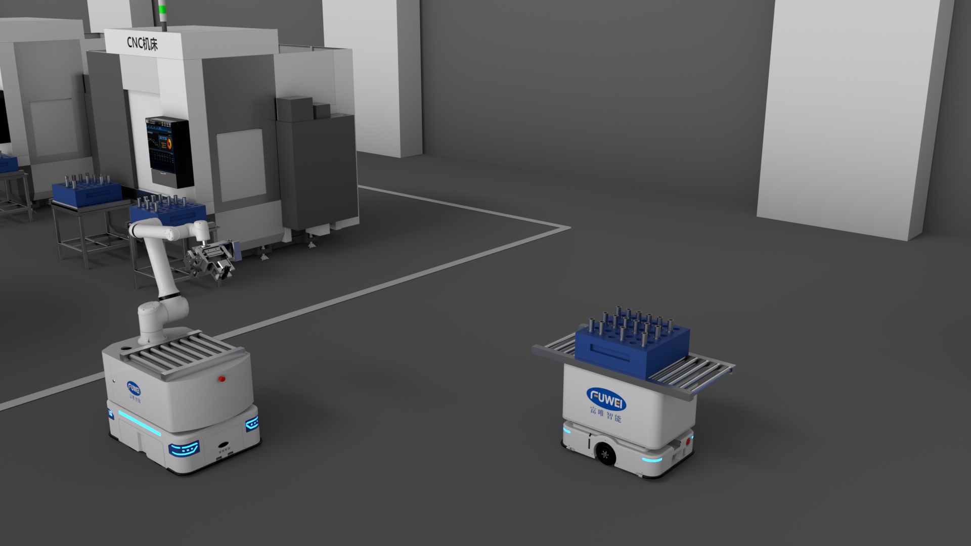 富唯復合機器人融合 FMS 調度：以全方位優勢領航洗衣液生產轉運